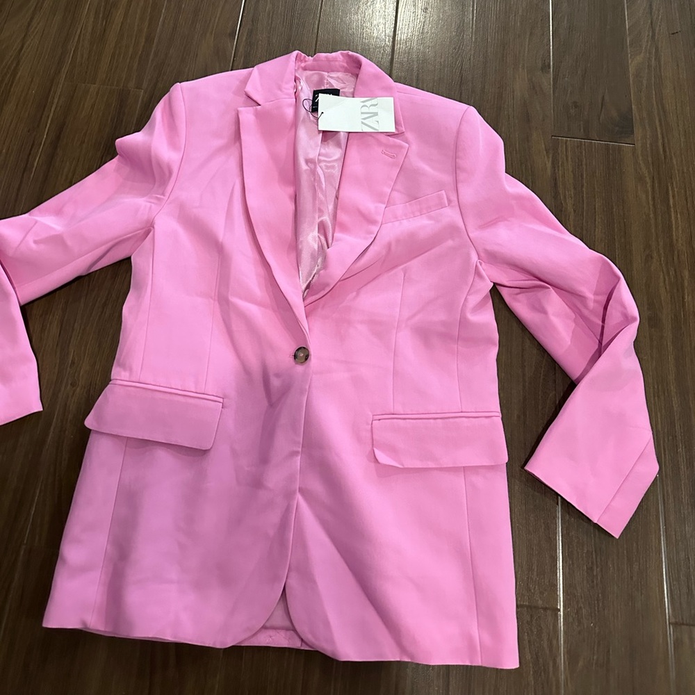 Zara oversized long pink blazer - Picture 2 of 6